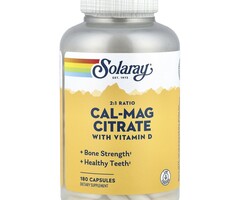 Solaray Cal-Mag Citrate 2:1 - 180 capsules