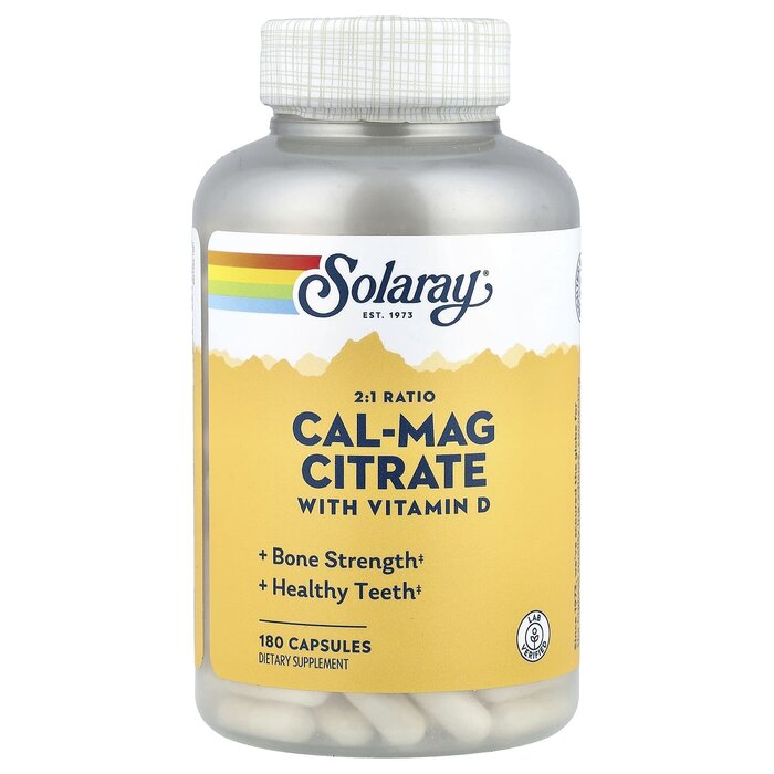 Solaray Cal-Mag Citrate 2:1 - 180 capsules