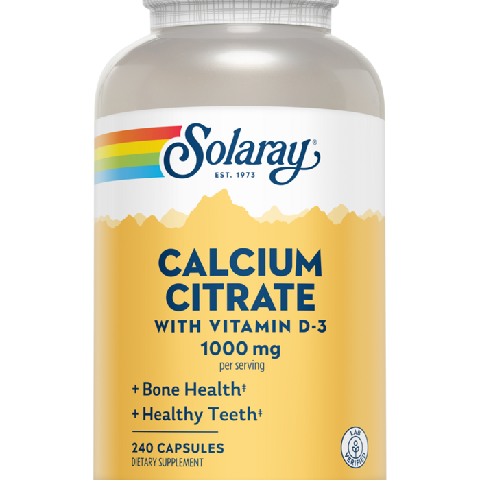 Solaray Calcium Citrate w/ D-3 1000 mg 240 capsules
