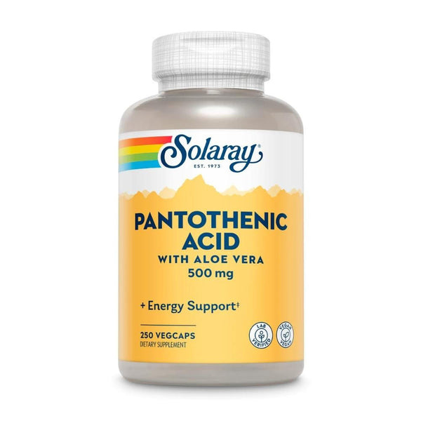 Solaray Solaray Pantothenic Acid with Aloe Vera 500 mg - 250 VegCaps