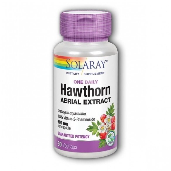 Solaray Hawthorn 600mg One Daily 30 capsules
