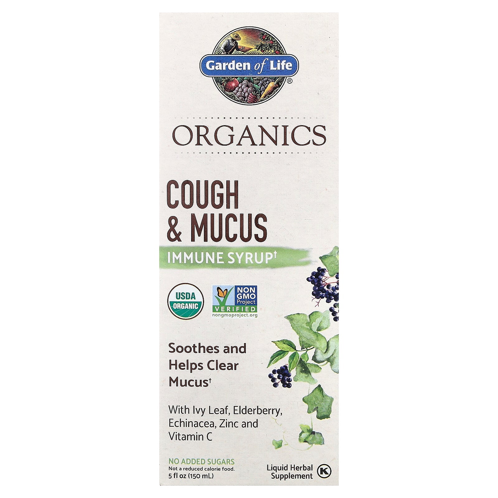 Garden of Life Mykind Organics Cough & Mucus Immune Syrup 5fl oz