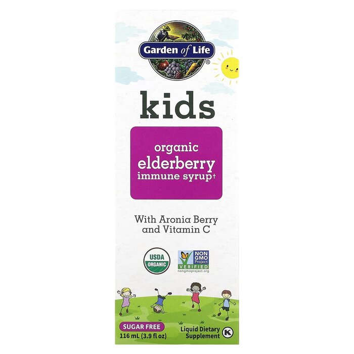 Garden of Life Kids Organic Elderberry Immune Syrup 3.9fl oz