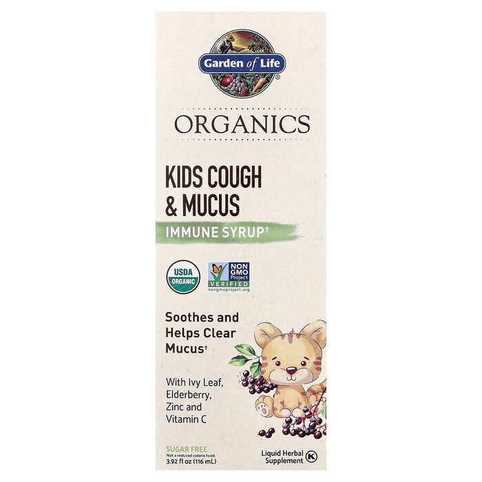 Garden of Life Mykind Kids Cough & Mucus Immune Syrup