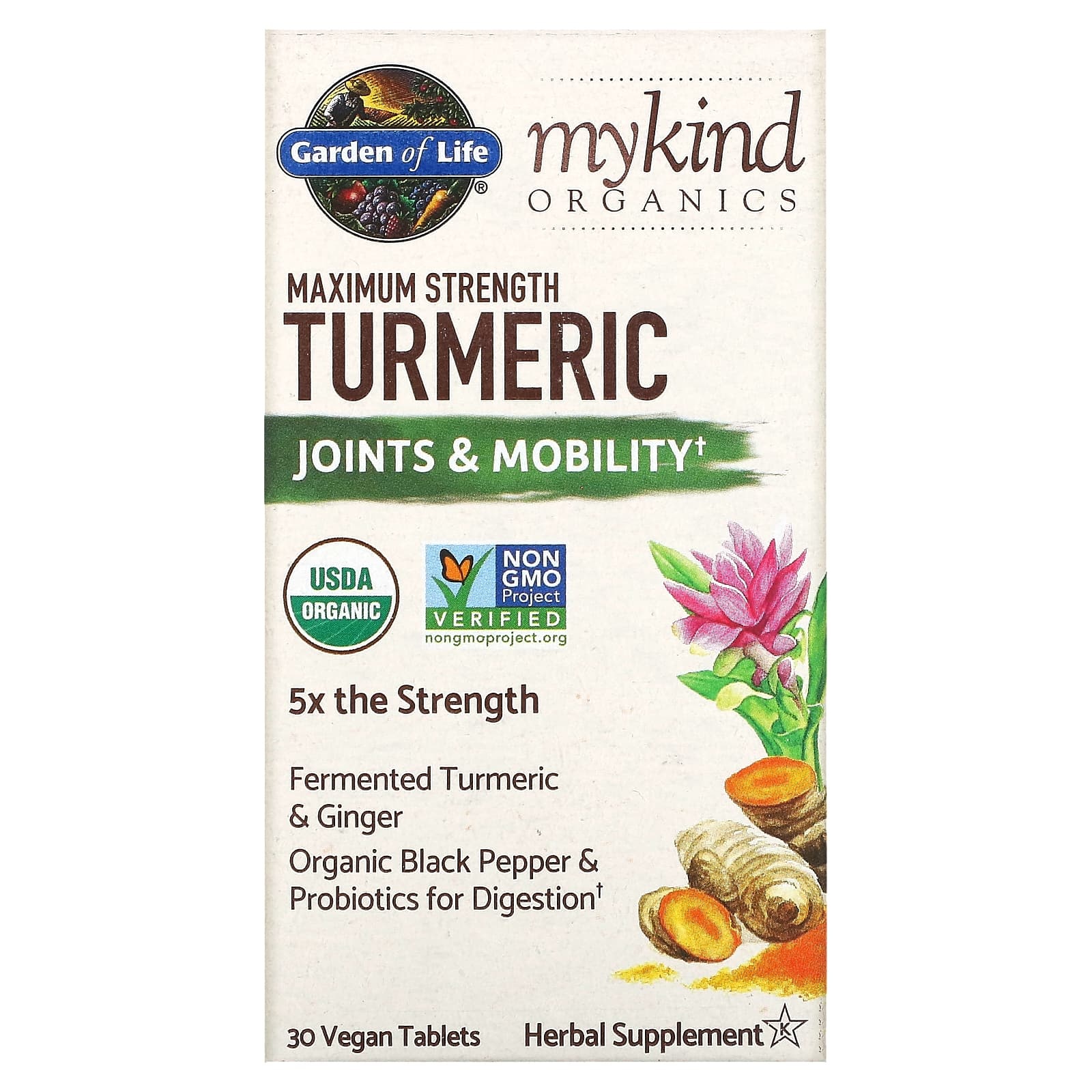 Garden of Life Mykind Turmeric Max Strength Joints and Mobility