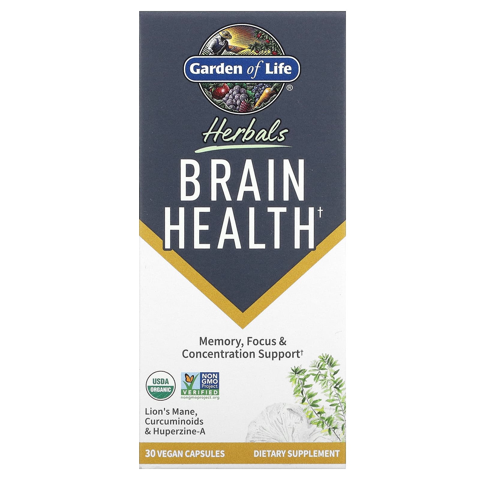 Garden of Life Garden Of Life Herbals Brain Health 30 Capsules