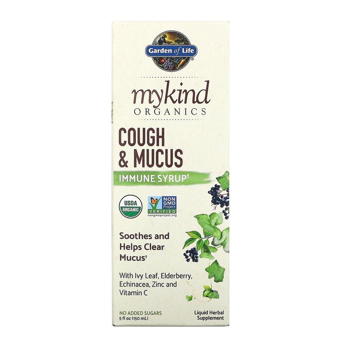 Garden of Life Mykind Organics Cough & Mucus Immune Syrup 5fl oz