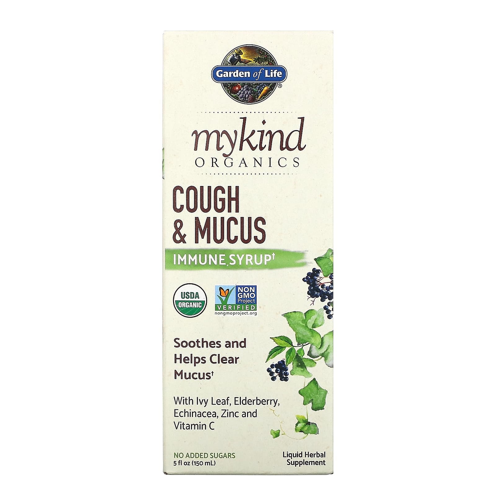 Garden of Life Mykind Organics Cough & Mucus Immune Syrup 5fl oz