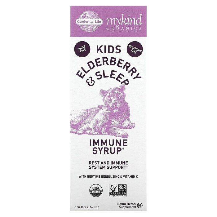 Garden of Life Mykind Kids Elderberry & Sleep Immune Syrup