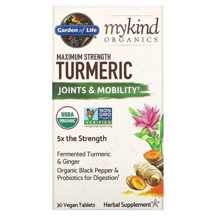 Garden of Life Mykind Turmeric Max Strength Joints and Mobility