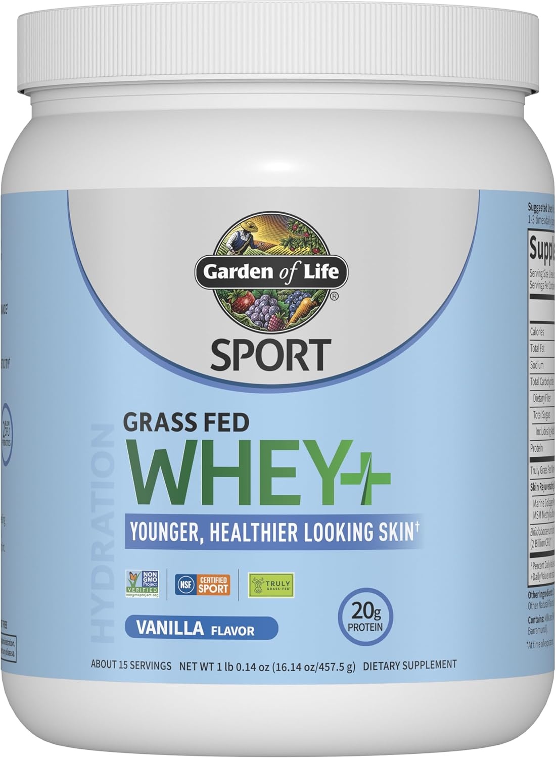 Garden of Life Grass Fed Whey + Healthy Skin