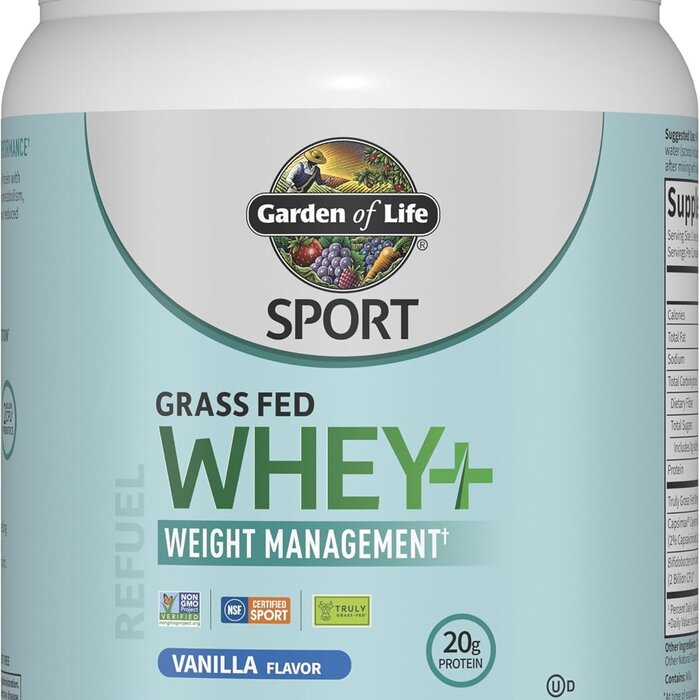 Garden of Life Grass Fed Whey + Weight Management Vanilla