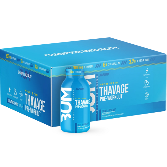Raw Nutrition Thavage Pre-RTD blue raspberry