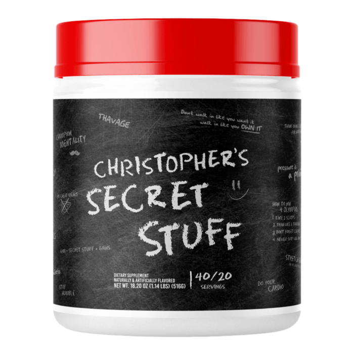 Raw Nutrition CBUM Christopher’s Secret Stuff Pre Workout