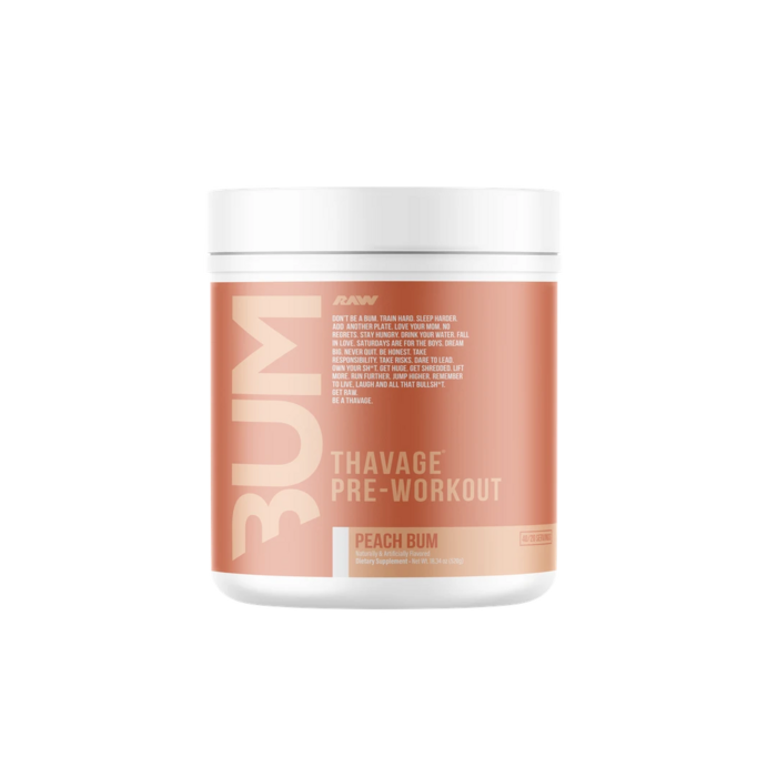 Raw Nutrition Bum Thavage Pre-Workout Peach Bum