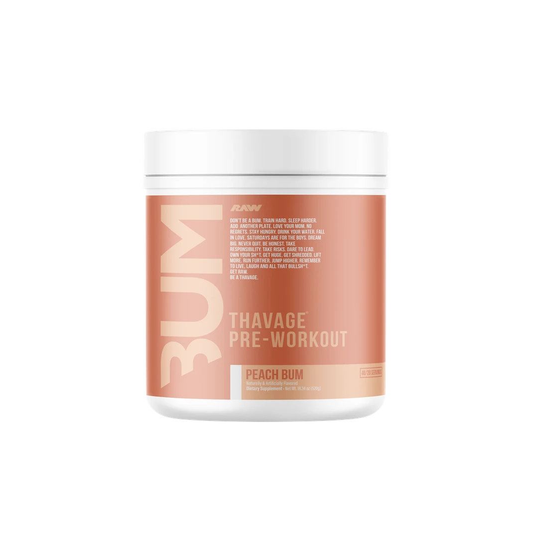 Raw Nutrition Bum Thavage Pre-Workout Peach Bum