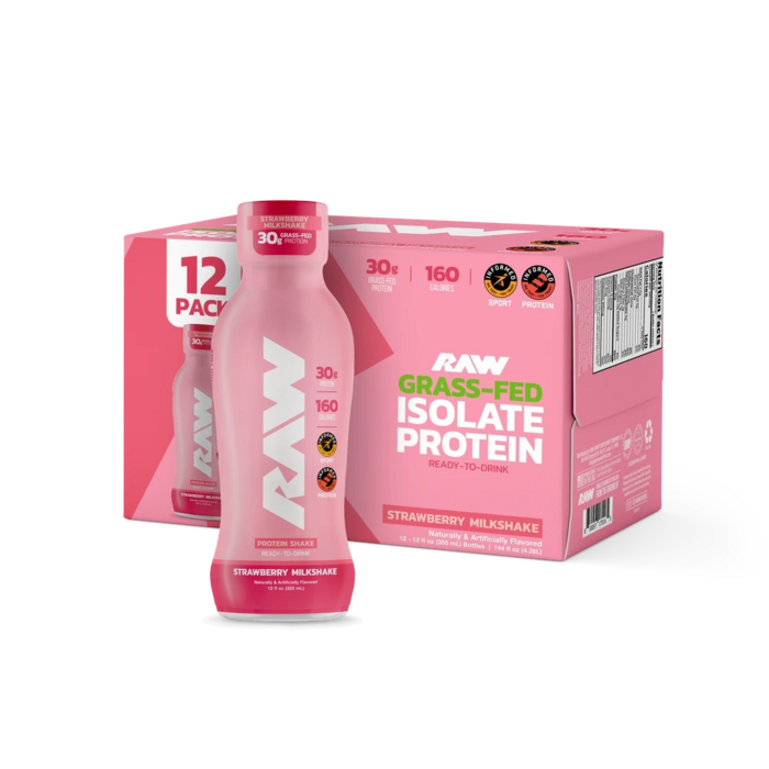 Raw Nutrition Raw Protein Shake RTD - Strawberry Milkshake