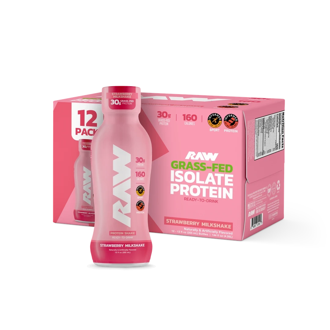Raw Nutrition Raw Protein Shake RTD - Strawberry Milkshake