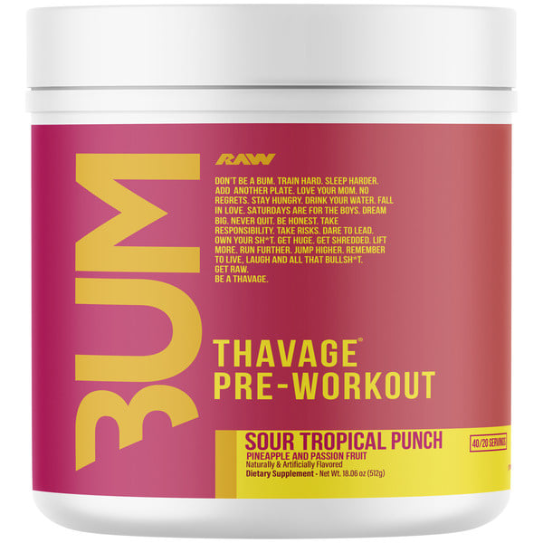 Bum Energy Thavage Pre-Workout Sour Tropical Punch