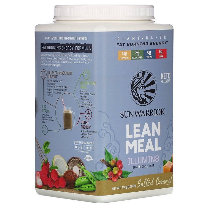 Sunwarrior Sunwarrior Lean Meal Illumin8 - Salted Caramel, 720 g