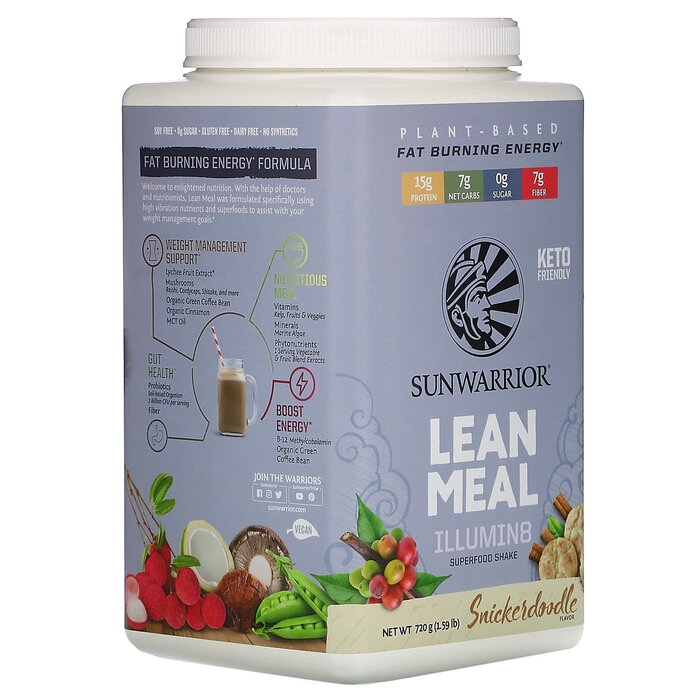 Sunwarrior Sunwarrior Lean Meal Illumin8 - Snickerdoodle, 720 g