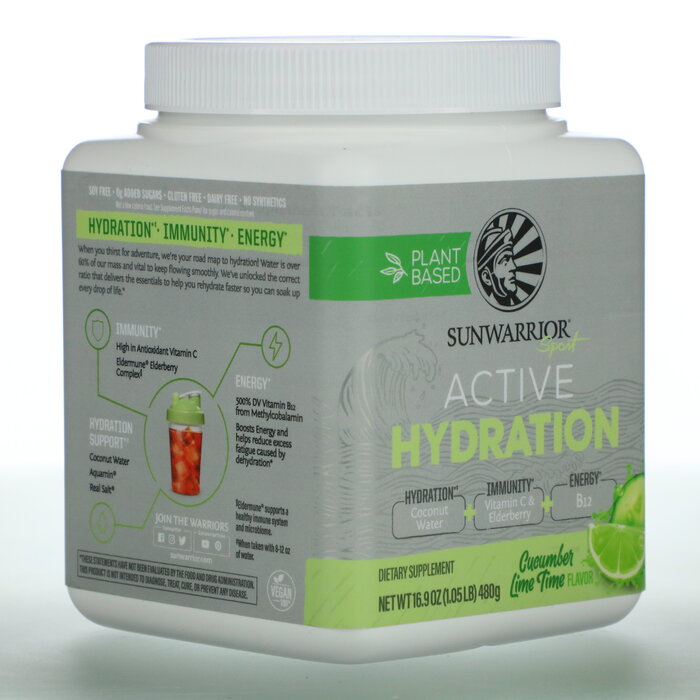 Sunwarrior Sunwarrior Active Hydration - Cucumber Lime Time, 480 g