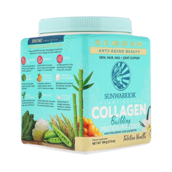 Sunwarrior Sunwarrior Collagen Building Protein Peptides - Tahitian Vanilla, 500 g