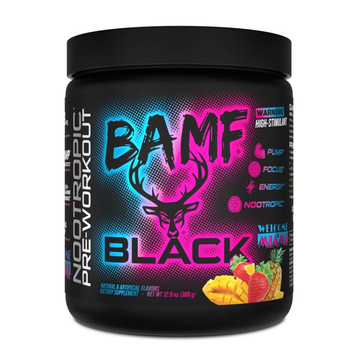 Das Labs Bucked Up BAMF Pre-Workout - BLACK Welcome to Miami 12.8 oz