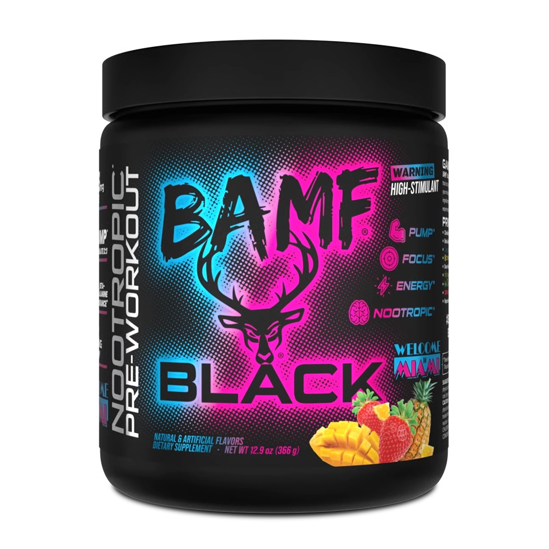 Das Labs Bucked Up BAMF Pre-Workout - BLACK Welcome to Miami 12.8 oz