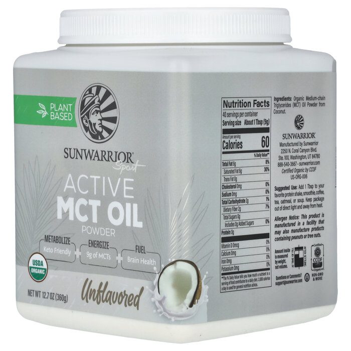 Sunwarrior Sunwarrior MCT Oil Powder - Unflavored, 12.7 oz