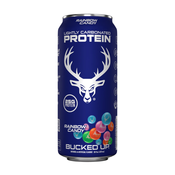 Das Labs Bucked Up Lightly Carbonated Protein Drink - Rainbow Candy