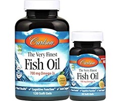 Carlson Carlson The Very Finest Fish Oil - Lemon, 120 Softgel Bonus Pack