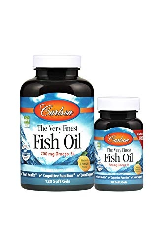Carlson Carlson The Very Finest Fish Oil - Lemon, 120 Softgel Bonus Pack