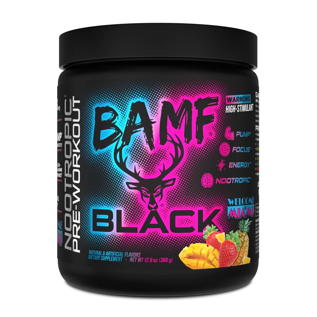 Das Labs Bucked Up BAMF Pre-Workout - BLACK Welcome to Miami 12.8 oz