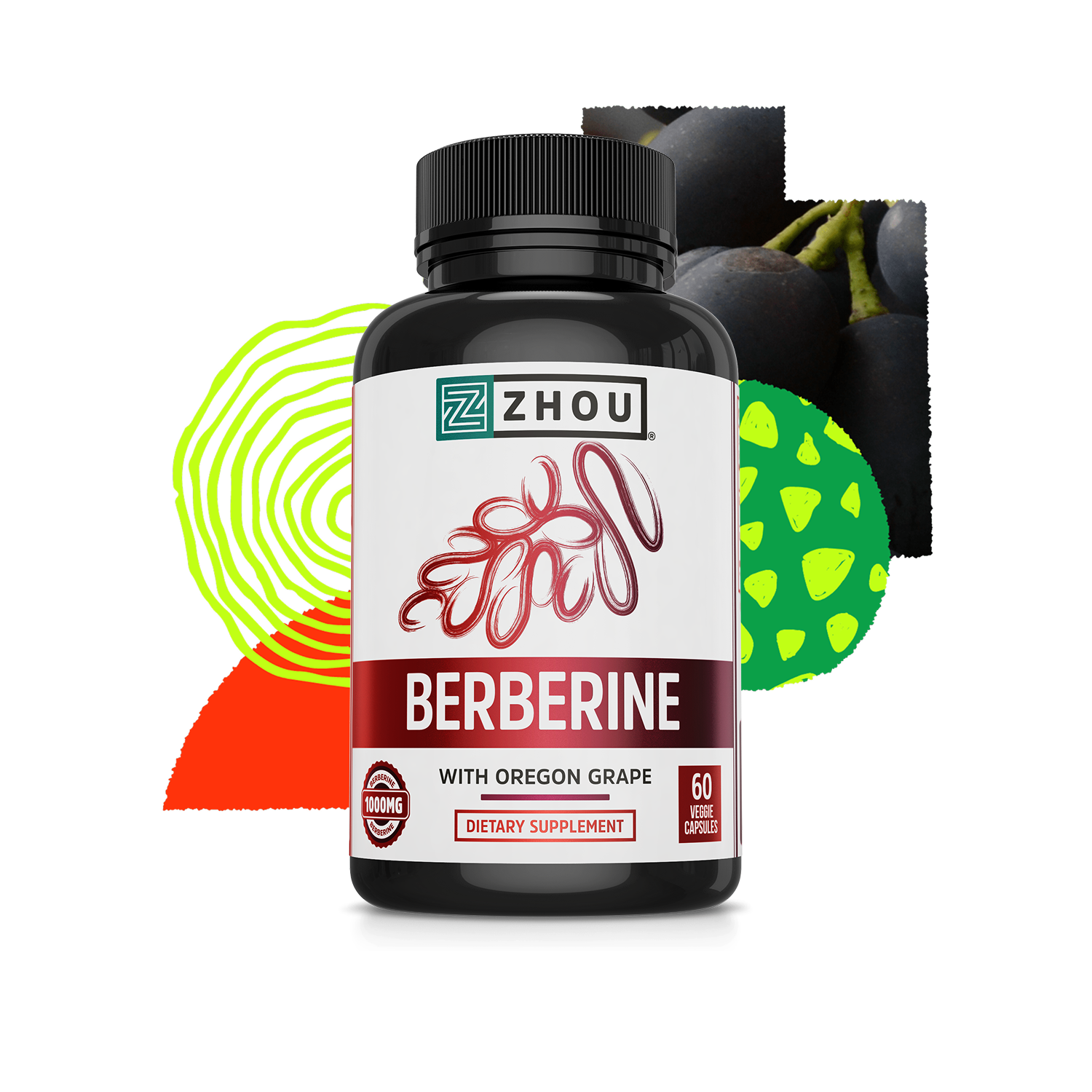 Zhou Nutrition Zhou Nutrition Berberine with Oregon Grape - 60 Capsules