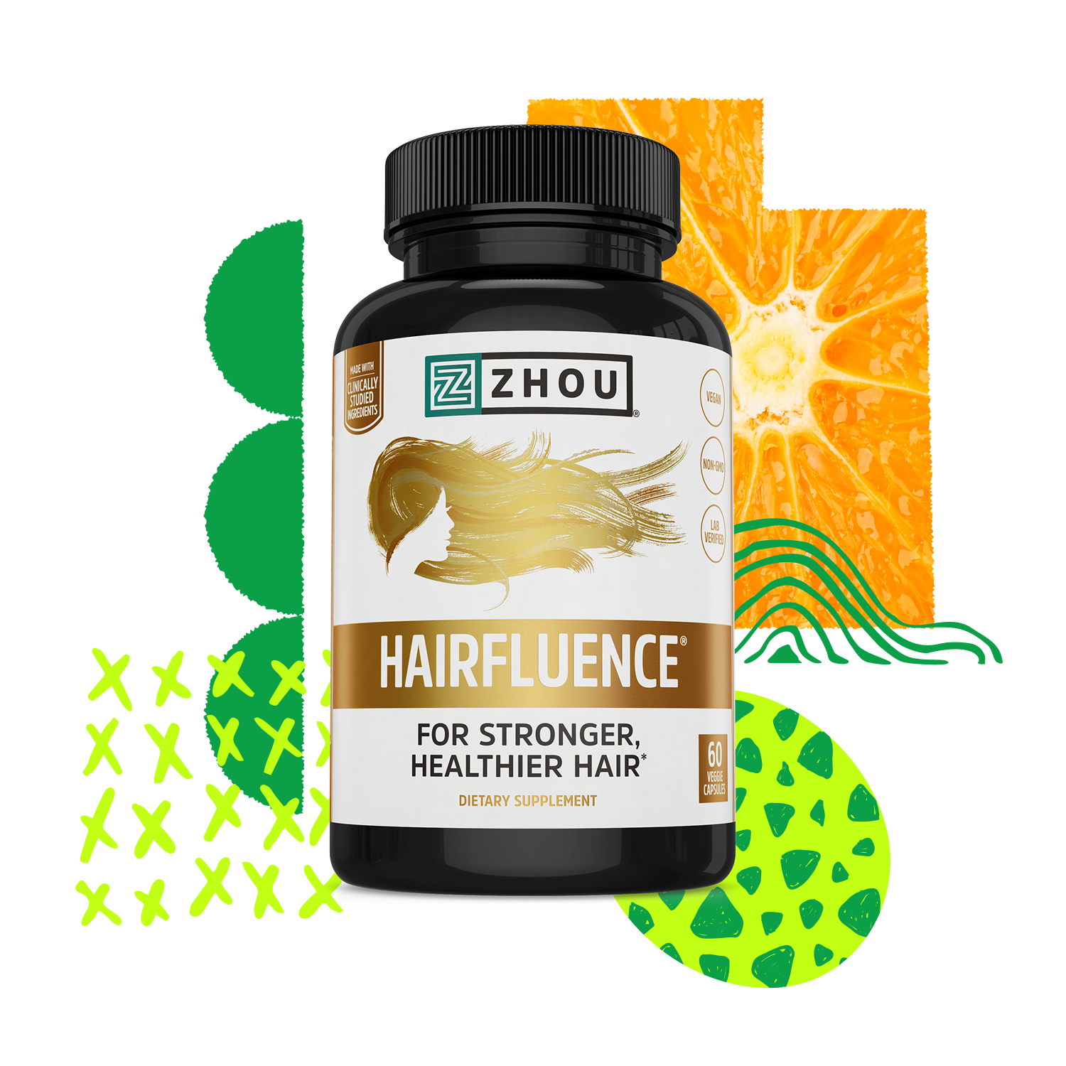 Zhou Nutrition Zhou Nutrition Hairfluence - 60 Capsules