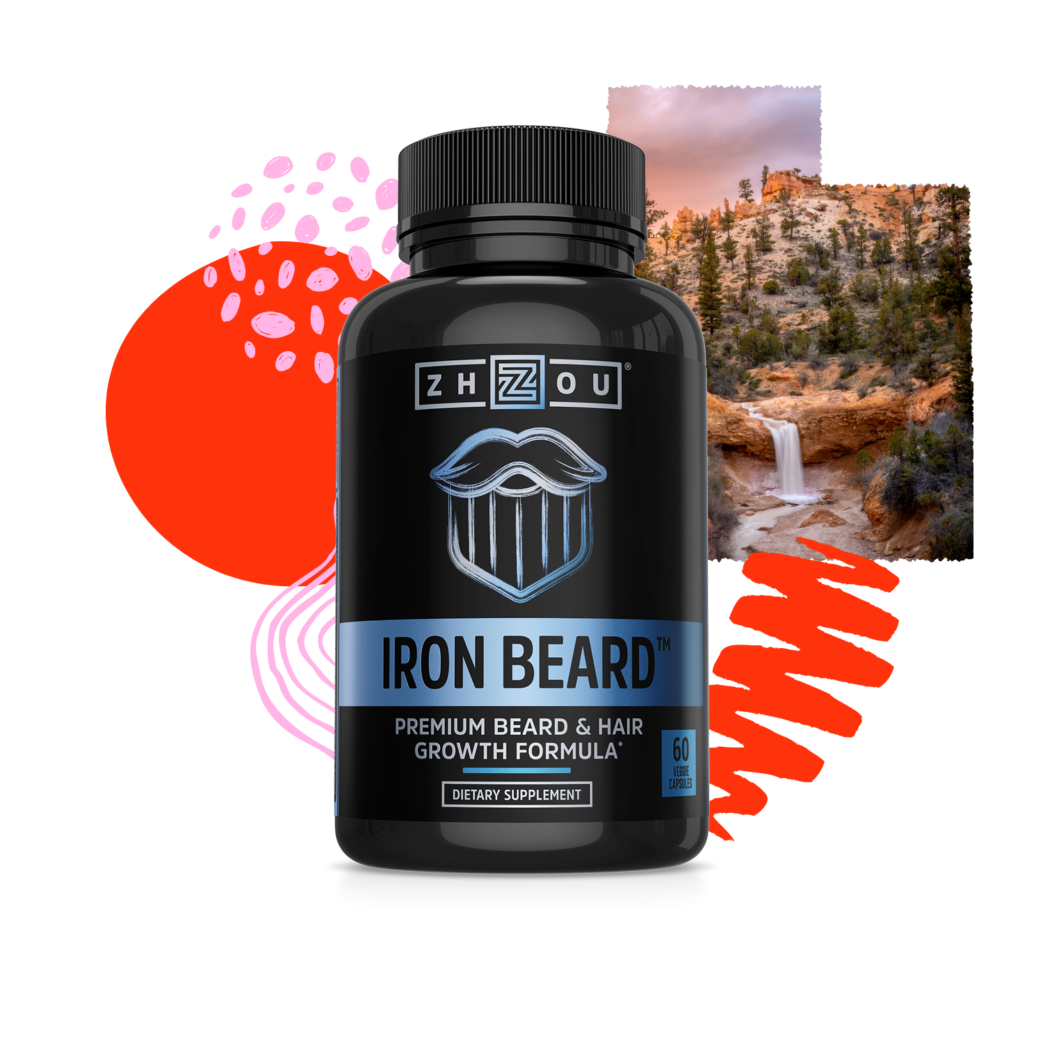 Zhou Nutrition Zhou Nutrition Iron Beard - 60 Capsules
