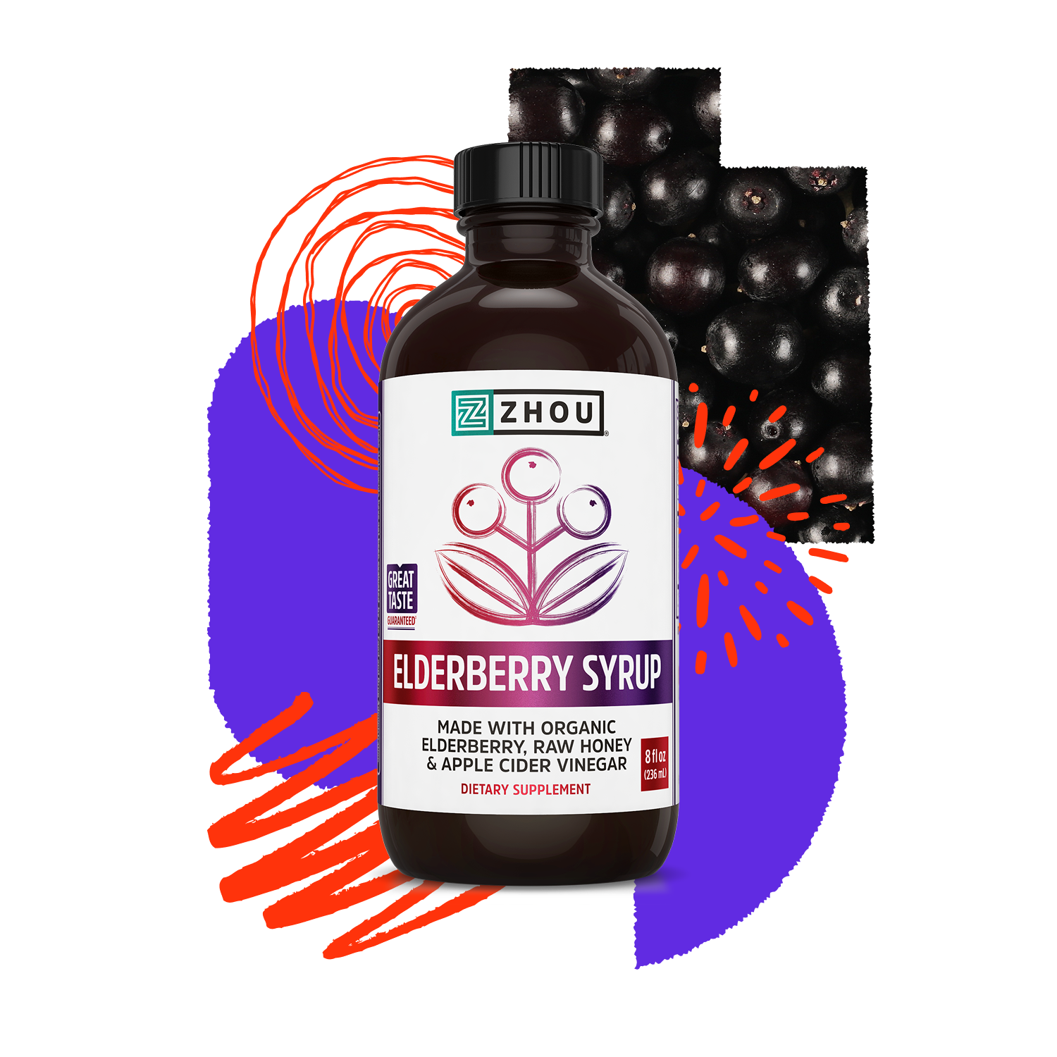 Zhou Nutrition Zhou Nutrition Elder-Immune+ Syrup - 8 oz
