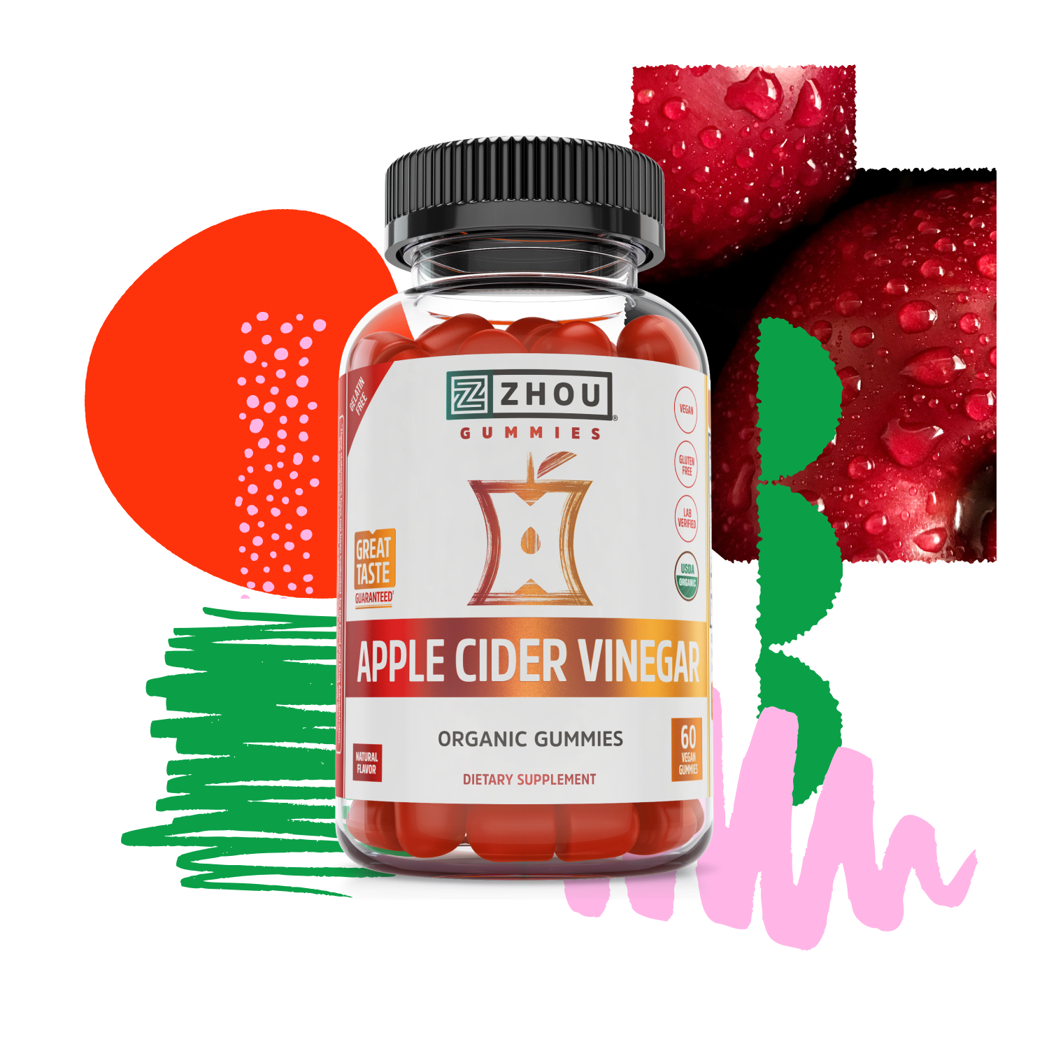Zhou Nutrition Zhou Nutrition Apple Cider Vinegar Gummies - 60 Gummies