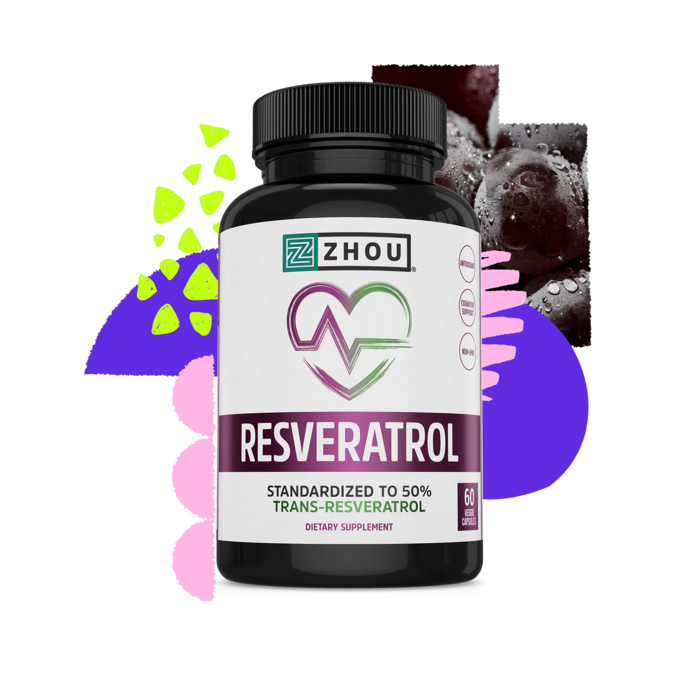 Zhou Nutrition Zhou Nutrition Resveratrol - 60 Veggie Capsules
