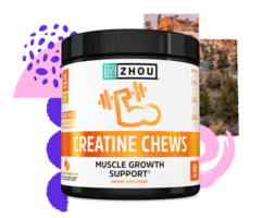 Zhou Nutrition Zhou Nutrition Creatine Chews - Peach Mango - 60 Chews