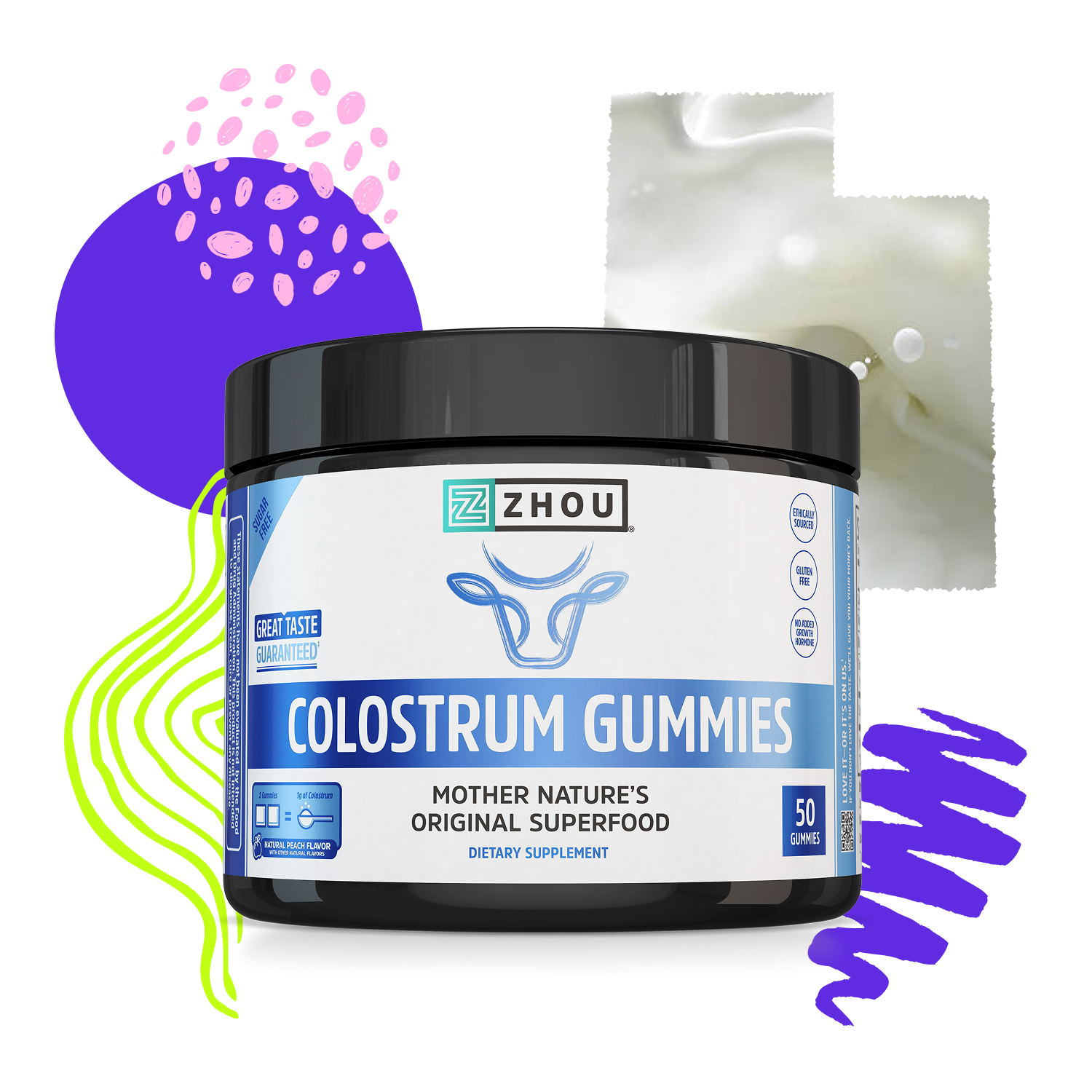 Zhou Nutrition Zhou Nutrition Colostrum Gummies