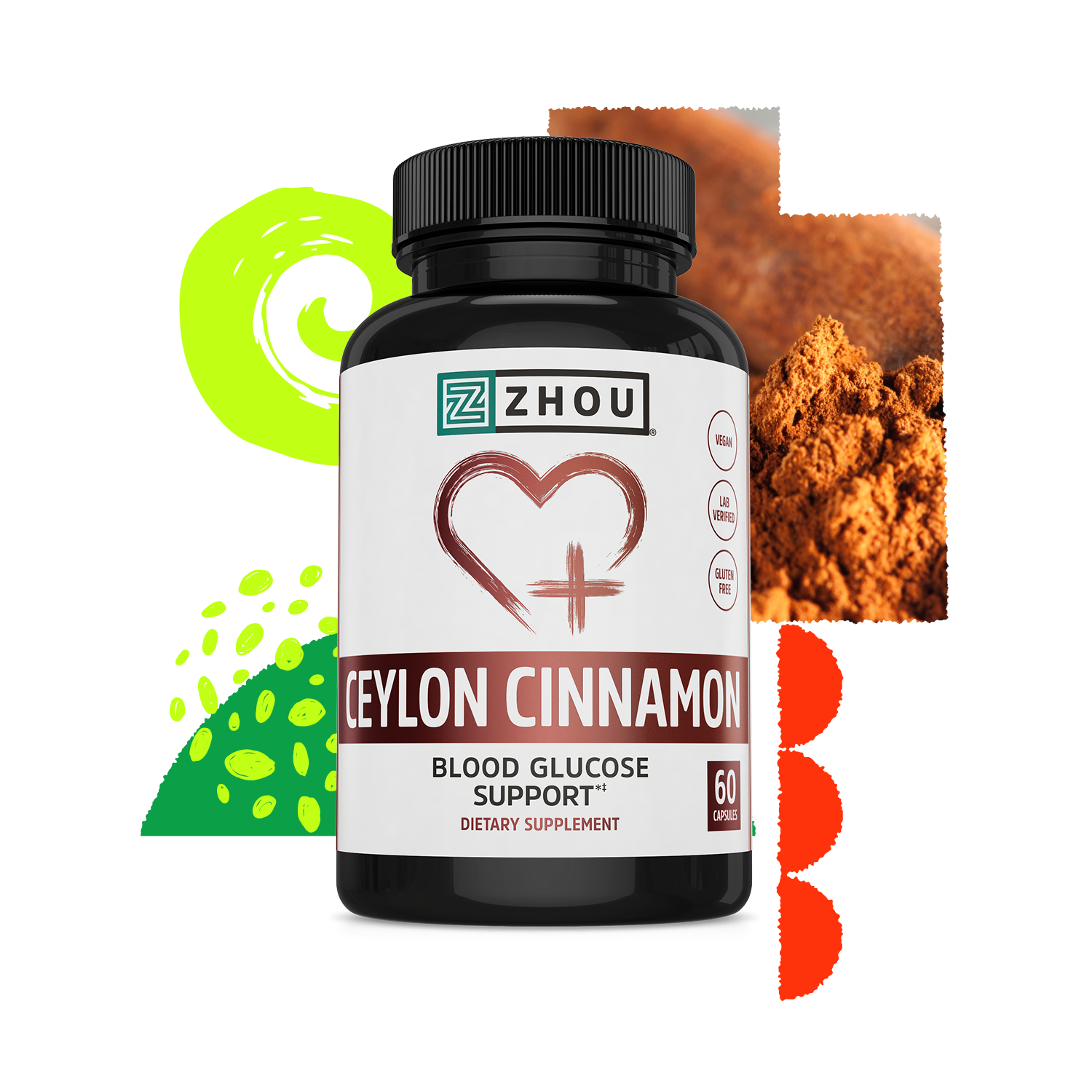 Zhou Nutrition Zhou Nutrition Ceylon Cinnamon - 60 Capsules