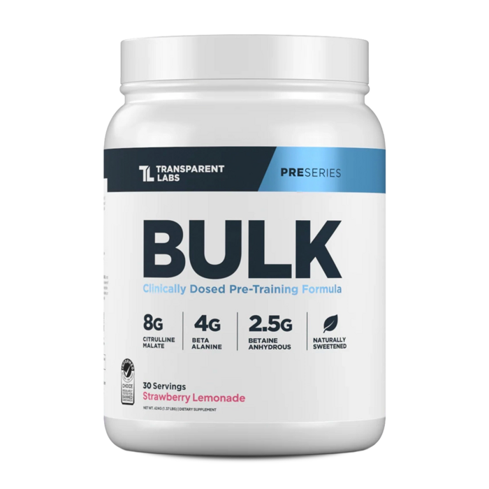 Transparent Labs Transparent Labs BULK Pre-Workout - Strawberry Lemonade - 30 Servings