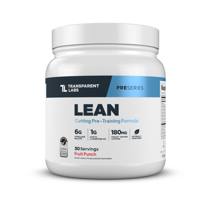 Transparent Labs Transparent Labs LEAN Pre-Workout - Fruit Punch - 30 Servings