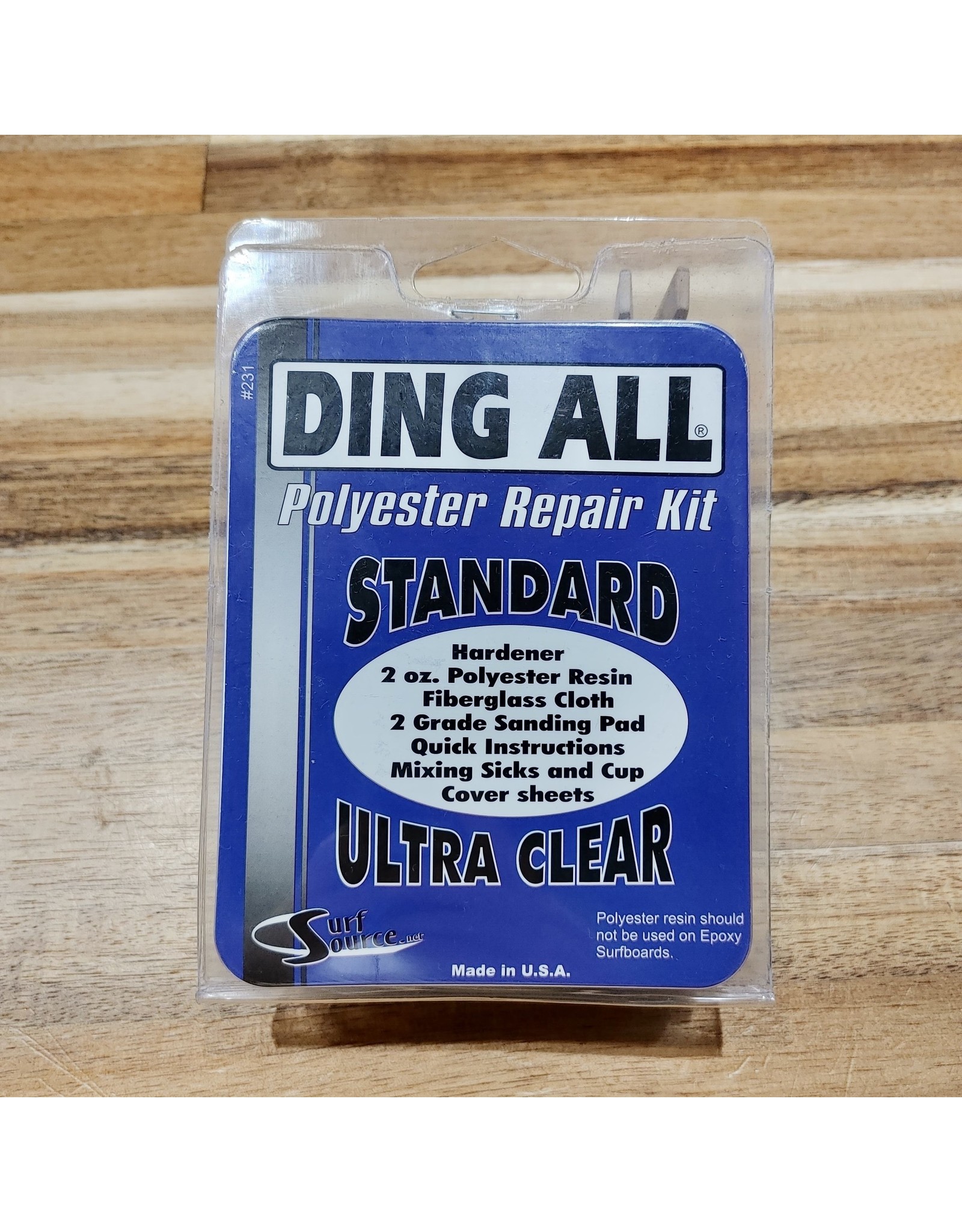 Ding All Ding All Polyester Repair Kit Standard Ultra Clear