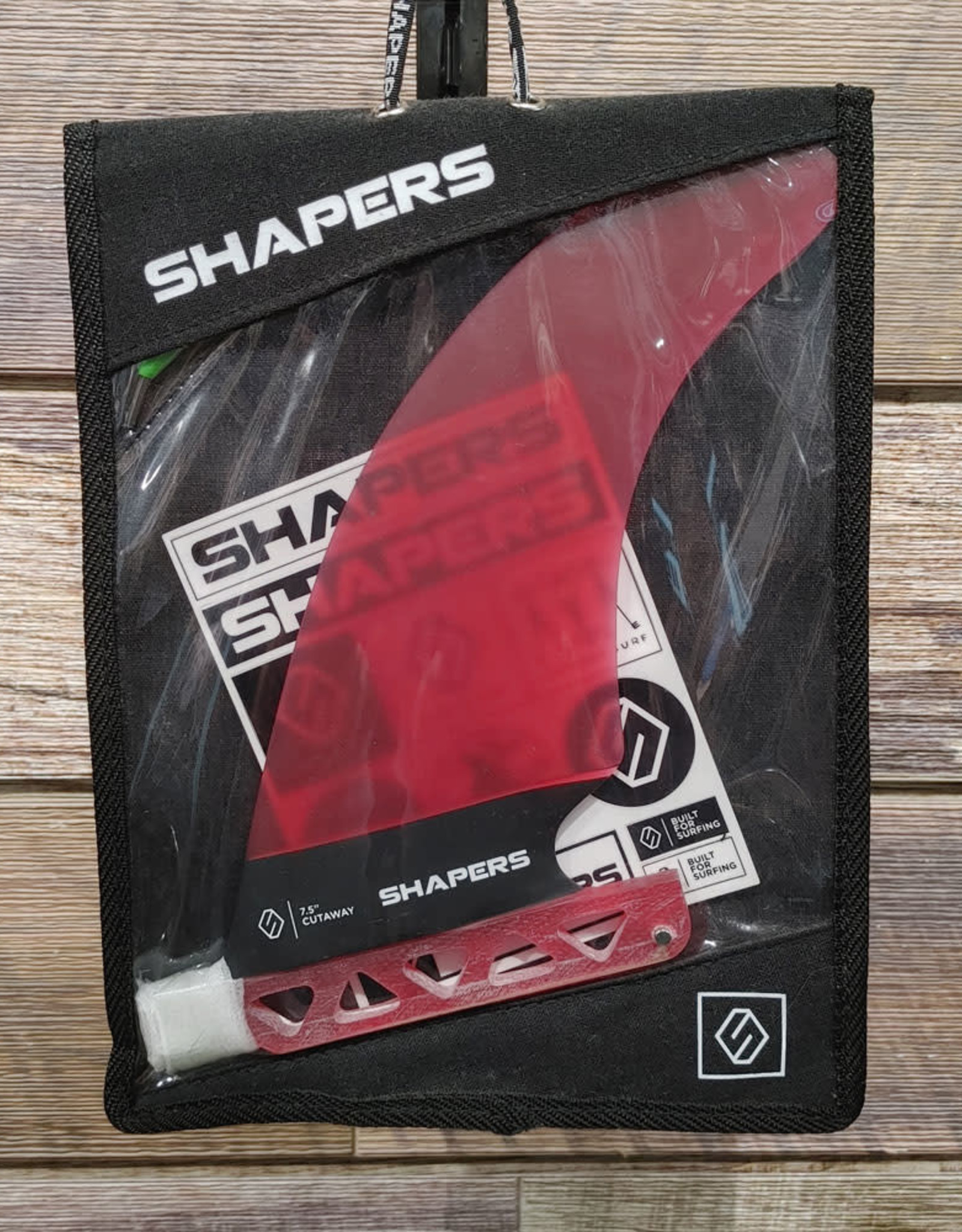 Shapers Shapers 7.5in Cutaway Fiberglass Longboard Fin Red