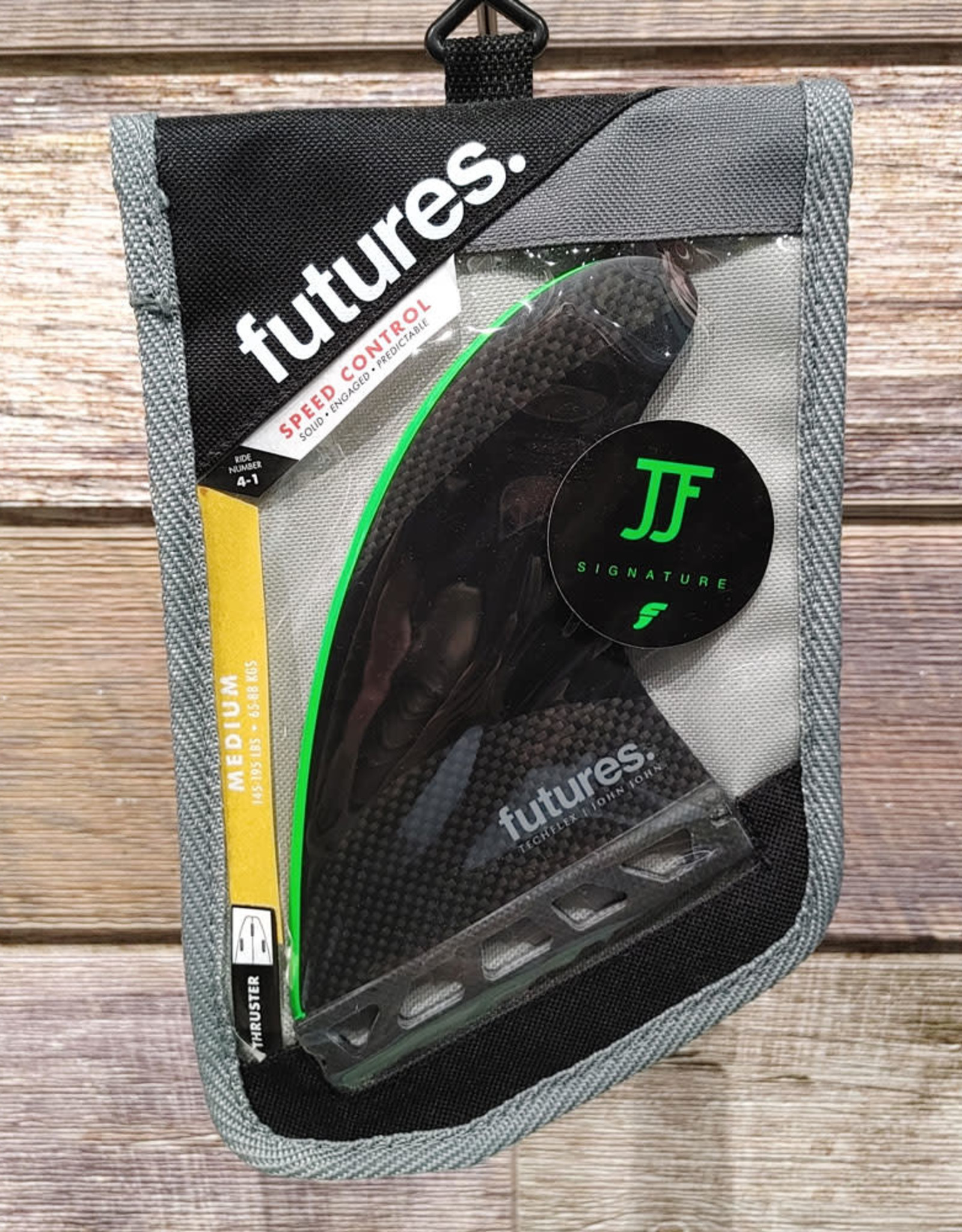 Futures Medium Techflex Thruster Black/Neon Green