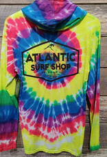 Atlantic Surf Co Atlantic Surf Shop Badge Tie Dye Hoodie