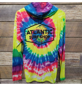 SIDEWALK SALE Atlantic Surf Badge Tie Dye T-shirt Hoodie